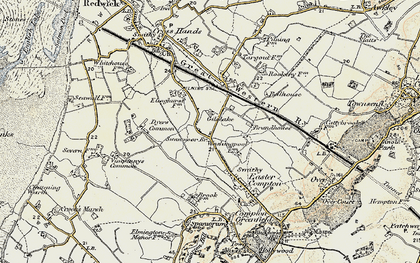 Old map of Marsh Common in 1899