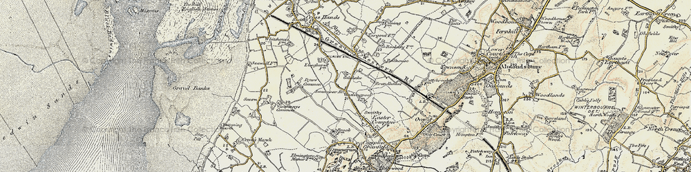 Old map of Marsh Common in 1899