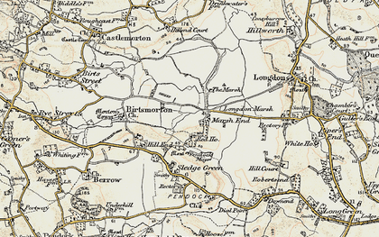 Old map of Marsh End in 1899-1901