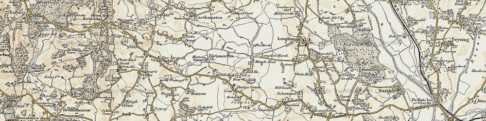 Old map of Marsh End in 1899-1901