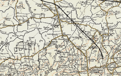 Old map of Den Cross in 1898-1902