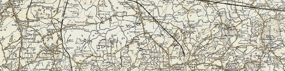 Old map of Marsh Green in 1898-1902