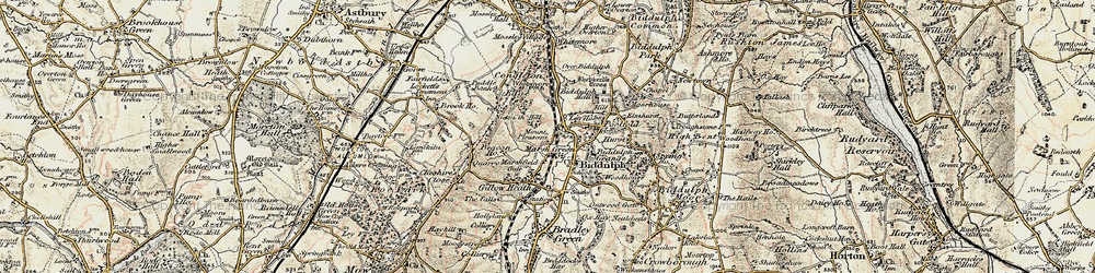 Old map of Marsh Green in 1902-1903
