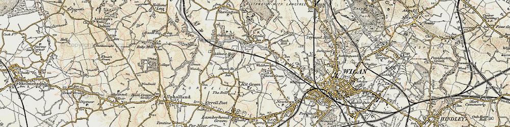 Old map of Marsh Green in 1903