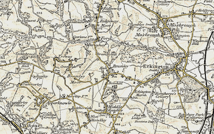 Old map of Marsh Lane in 1902-1903