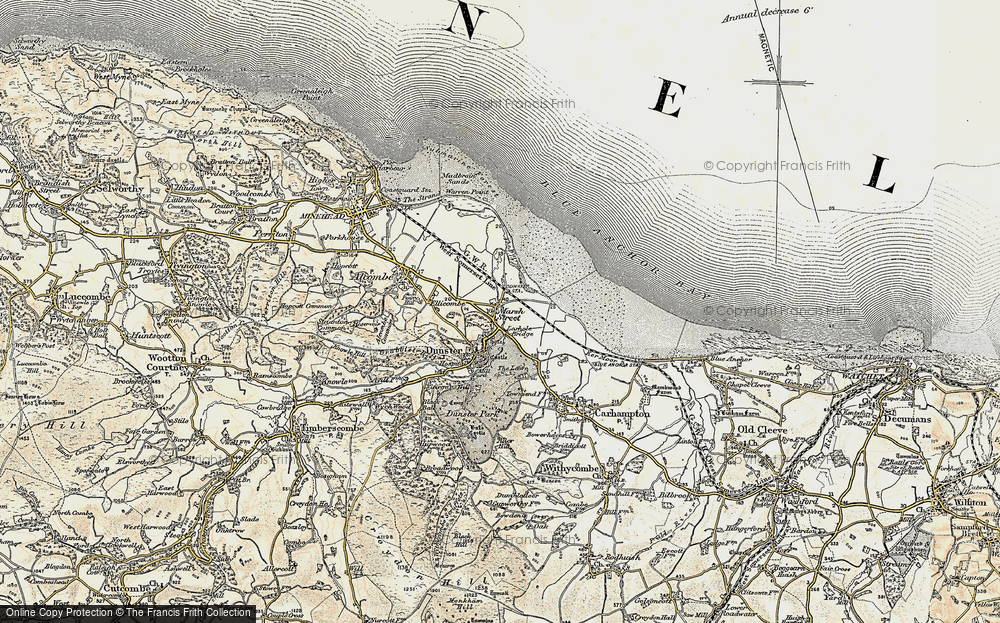 Old Map of Historic Map covering Blue Anchor Bay in 1898-1900