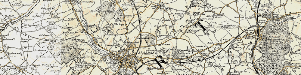 Old map of Marshalswick in 1898