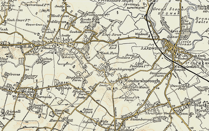 Old map of Marshborough in 1898-1899