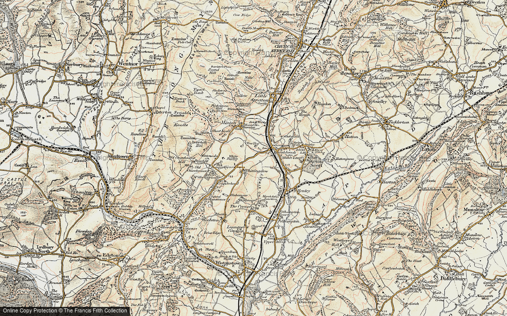 Old Map of Marshbrook, 1902-1903 in 1902-1903