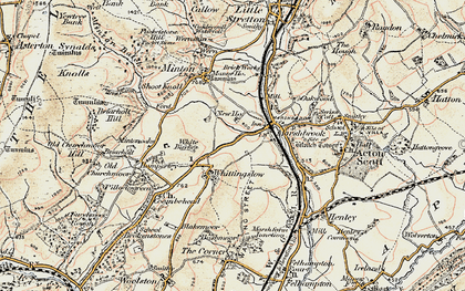 Old map of Marshbrook in 1902-1903