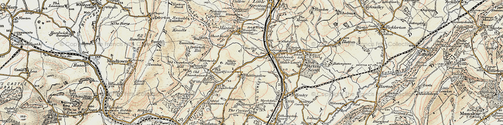 Old map of Marshbrook in 1902-1903