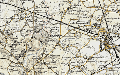 Old map of Leighton Grange in 1902-1903