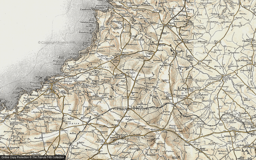 Old Map of Marshgate, 1900 in 1900