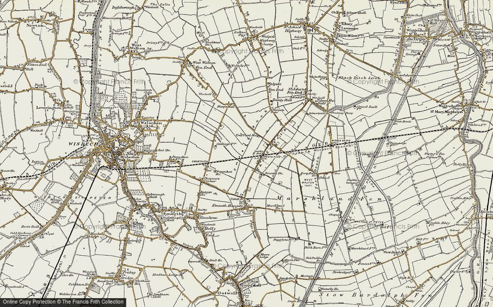 Old Map of Marshland St James, 1901-1902 in 1901-1902