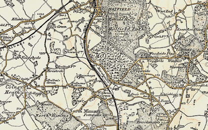 Old map of Millward's Park in 1898