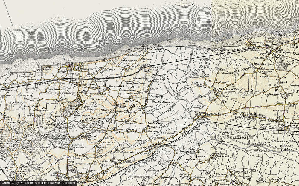 Old Map of Marshside, 1898-1899 in 1898-1899