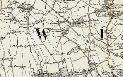 Old map of Worton Common in 1898-1899