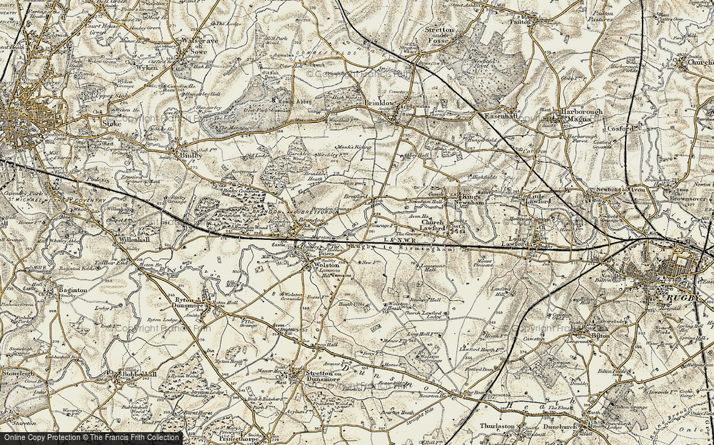 Old Map of Marston, 1901-1902 in 1901-1902