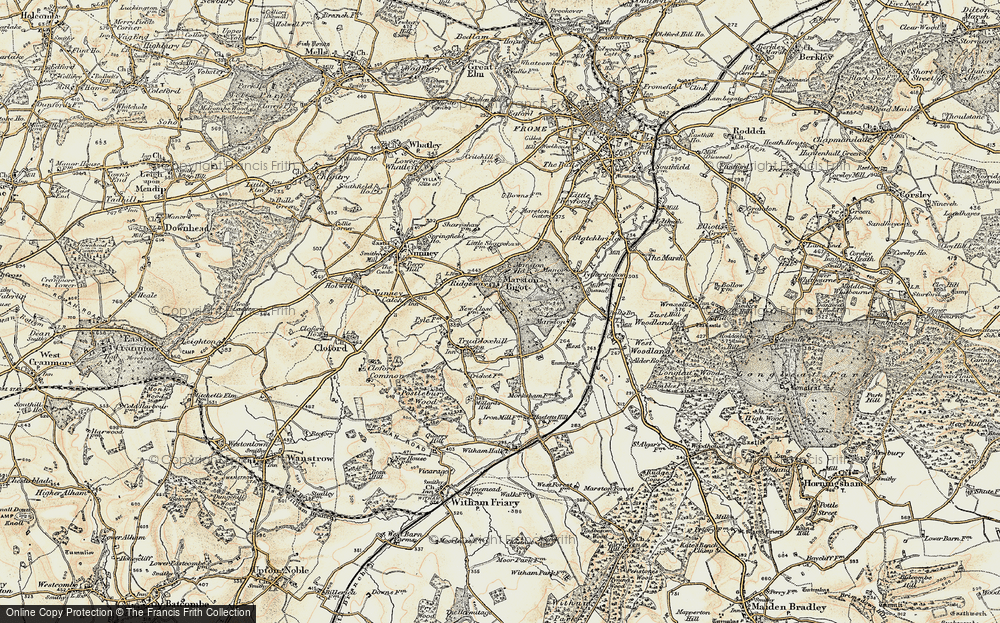 Old Map of Marston Bigot, 1897-1899 in 1897-1899