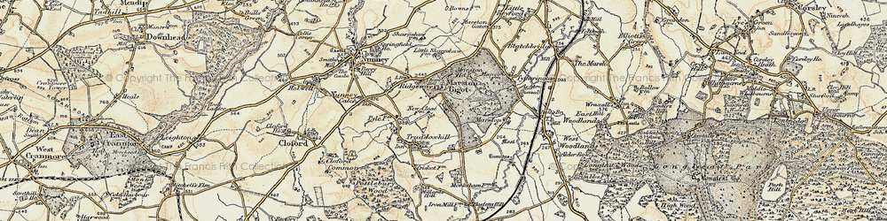 Old map of Marston Bigot in 1897-1899