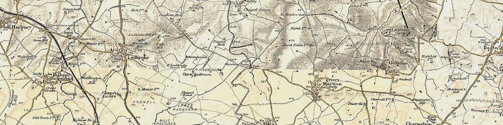 Old map of Marston Doles in 1898-1902