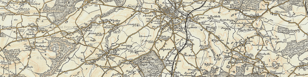 Old map of Marston Gate in 1898-1899