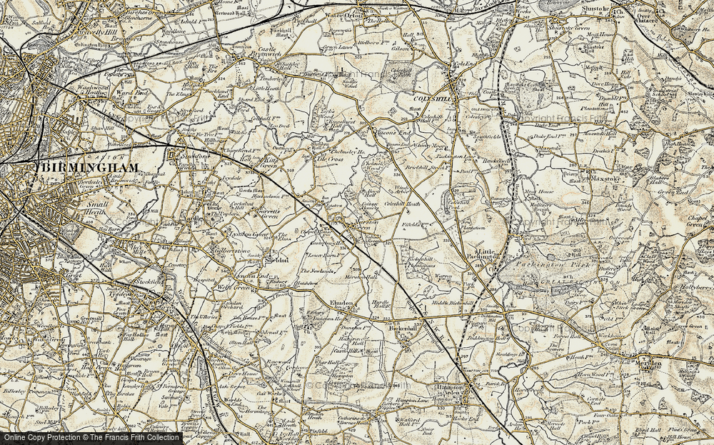 Old Map of Marston Green, 1901-1902 in 1901-1902
