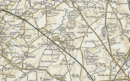 Old map of Marston Green in 1901-1902