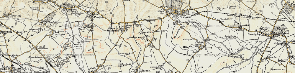 Old map of Marston Hill in 1898-1899