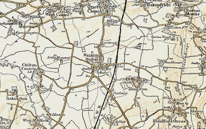 Old map of Marston Magna in 1899