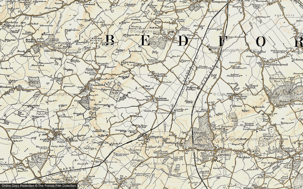 Old Map of Marston Moretaine, 1898-1901 in 1898-1901