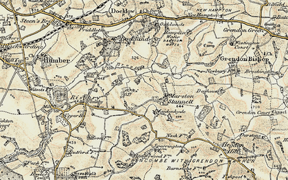Old map of Marston Stannett in 1899-1902