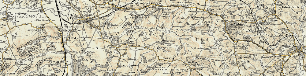 Old map of Marston Stannett in 1899-1902
