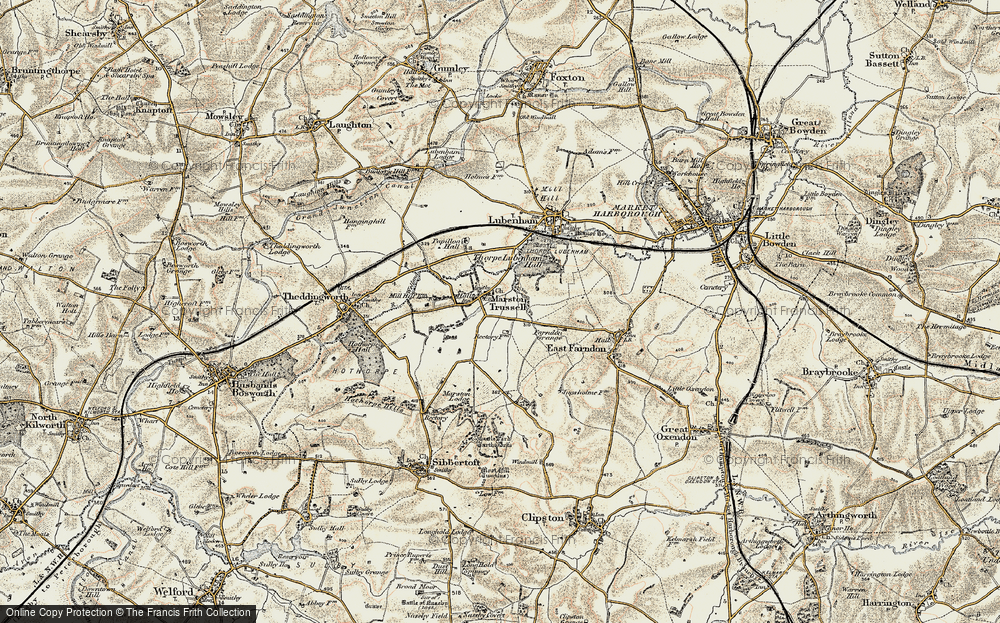 Old Map of Marston Trussell, 1901-1902 in 1901-1902