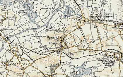 Old map of Martham in 1901-1902
