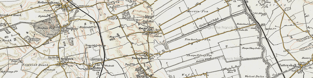 Old map of Martin in 1902-1903