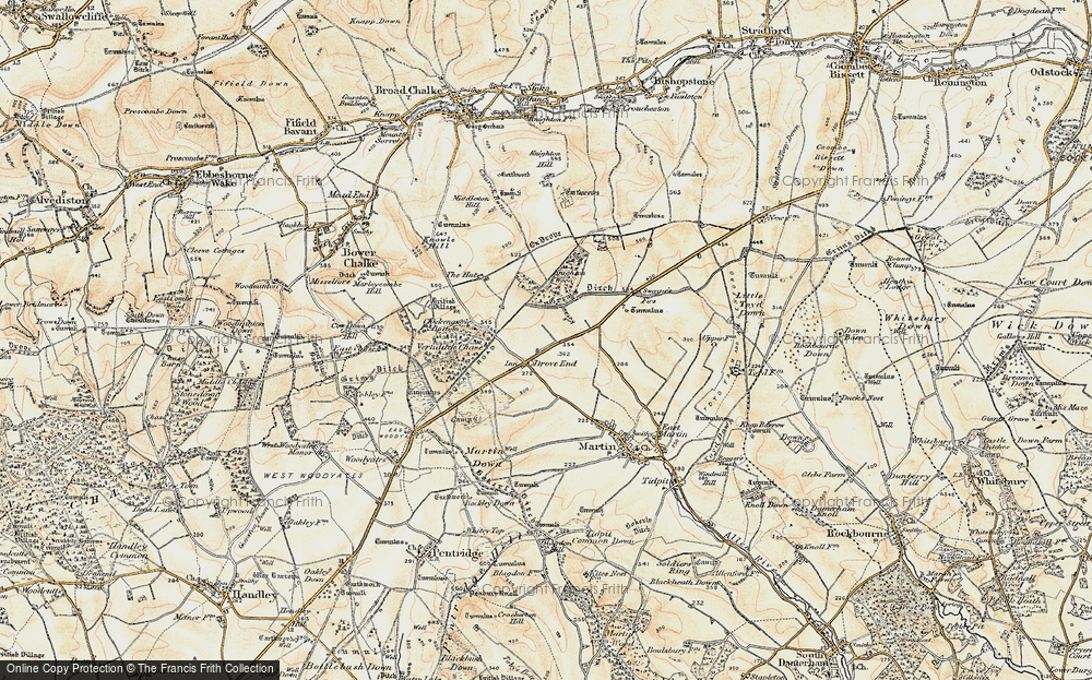 Old Map of Martin Drove End, 1897-1909 in 1897-1909