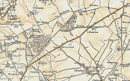 Old map of Martin Drove End in 1897-1909