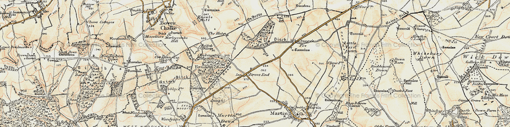Old map of Martin Drove End in 1897-1909