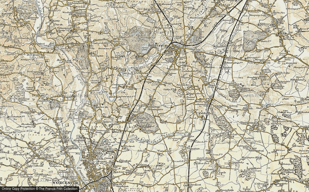 Old Map of Martin Hussingtree, 1899-1902 in 1899-1902