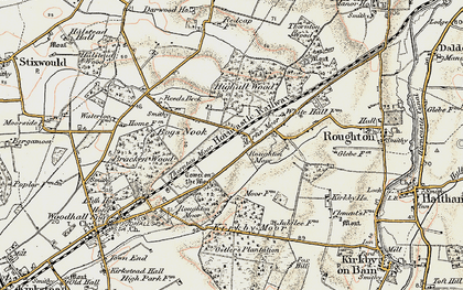 Old map of Martin Moor in 1902-1903