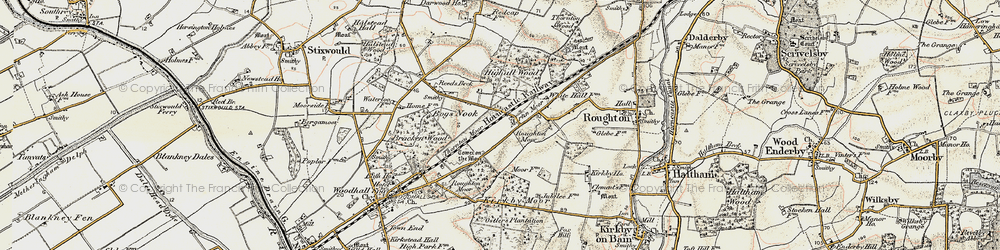 Old map of Bracken Wood in 1902-1903