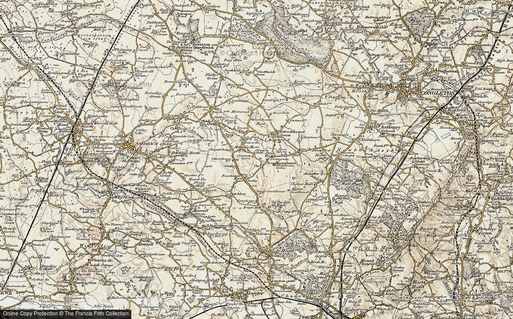 Old Map of Martin's Moss, 1902-1903 in 1902-1903