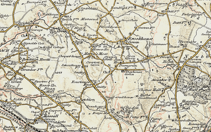 Old map of Martin's Moss in 1902-1903