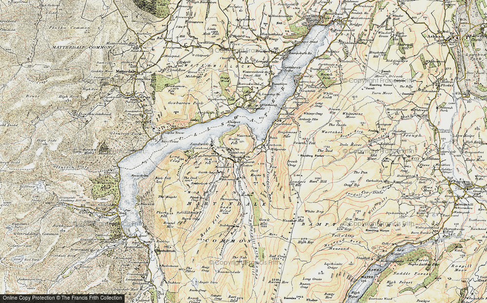 Old Map of Historic Map covering Boredale Beck in 1901-1904
