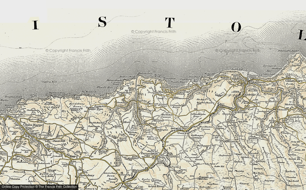 Old Map of Martinhoe, 1900 in 1900