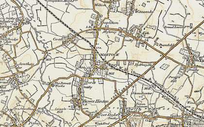 Old map of Martock in 1898-1900