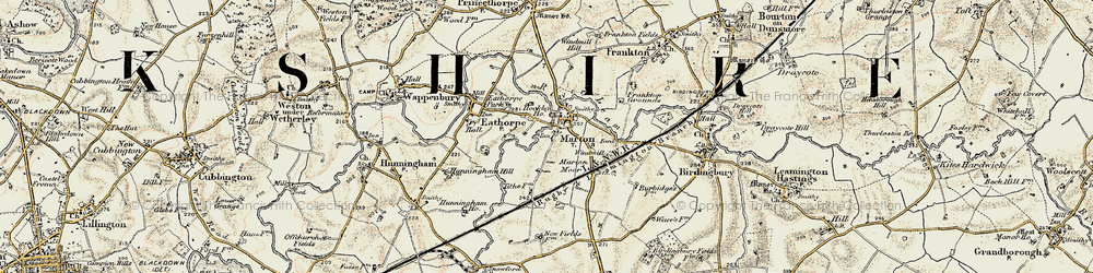 Old map of Marton in 1901-1902