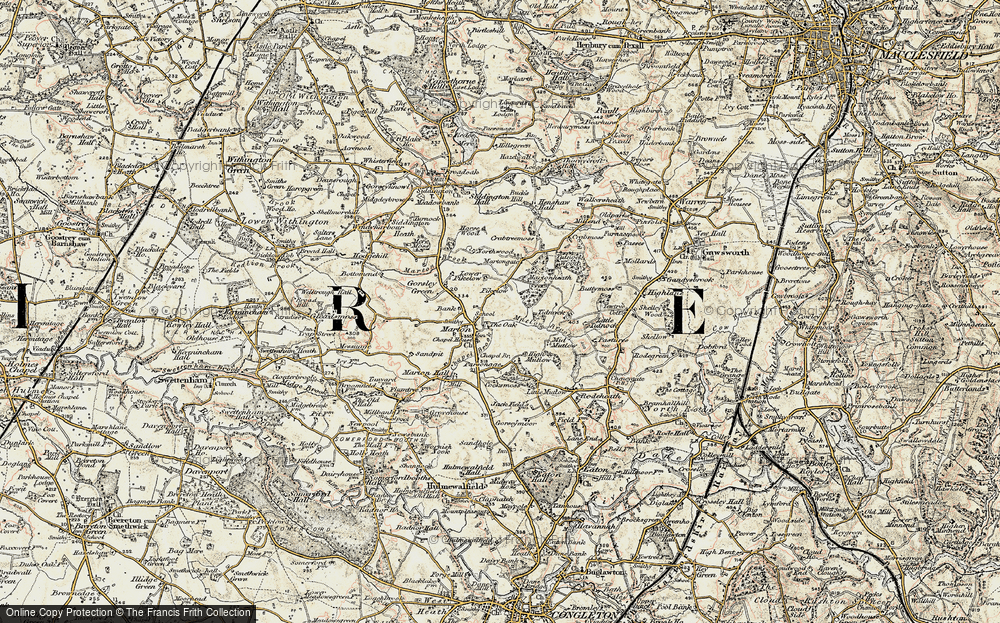 Old Map of Historic Map covering Tidnock Wood in 1902-1903