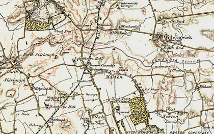 Old map of Marton in 1903-1908